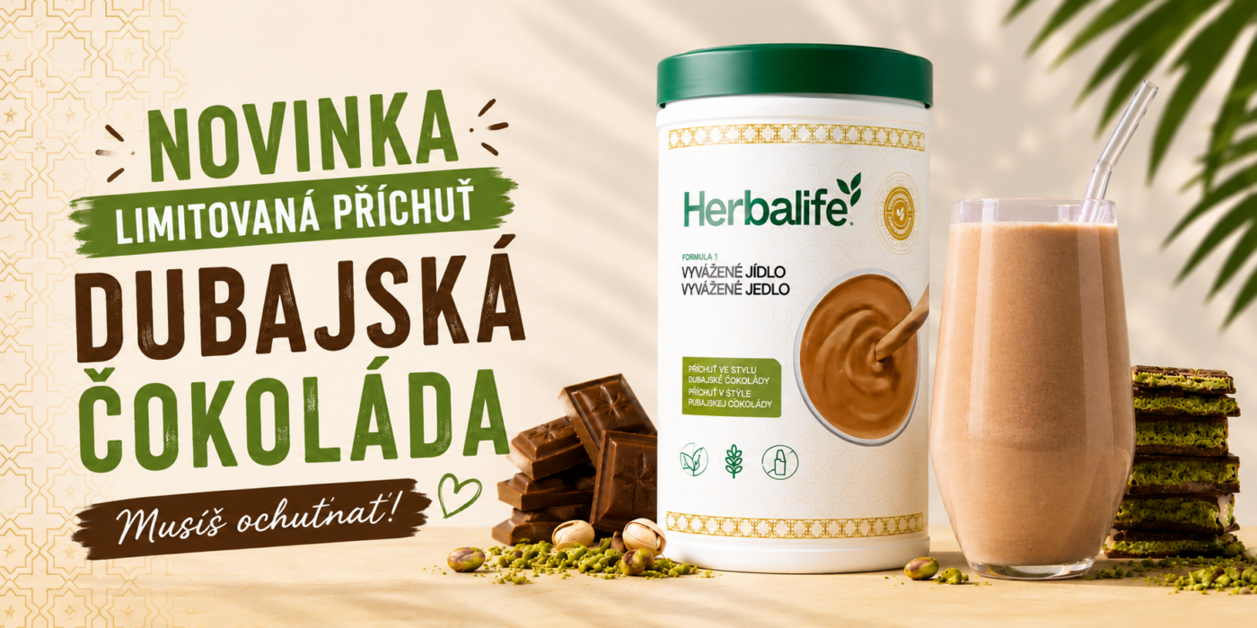 Herbalife Formula 1 – Vyvážené jídlo príchut ve stylu dubajské čokolády 500 g